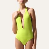 Plunge Swimsuit Cactus Green