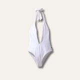 Plunge Swimsuit White