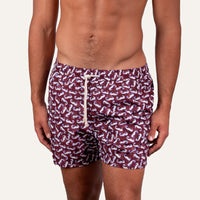 Swim Shorts Seahorse Burgundy