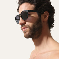 Sunglasses Round Black