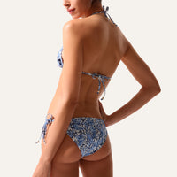 Tie-Side Bikini Coral Blue