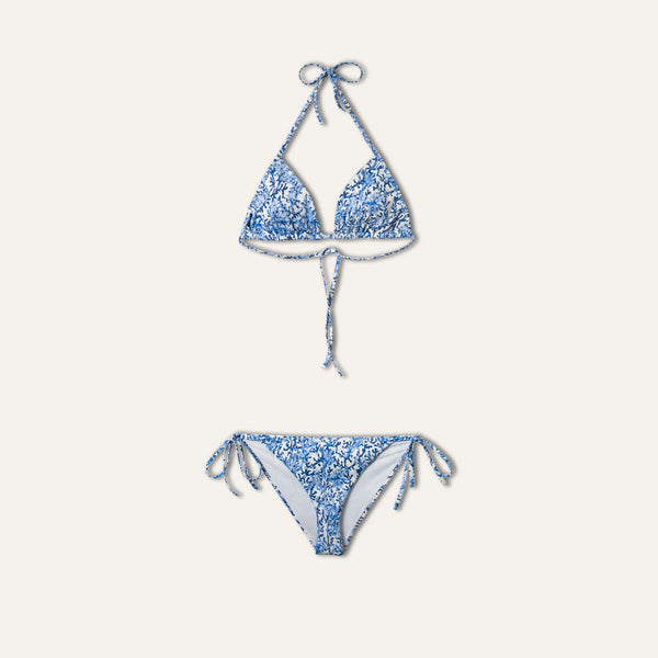 Tie-Side Bikini Coral Blue
