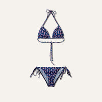 Tie-Side Bikini Seahorse Navy