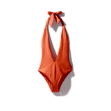 Plunge Swimsuit Coral